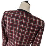 Kasper Womens Plaid Woven Suit Jacket Size 10P Striped Academia Office Preppy Photo 9