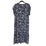 Madewell NWT  Button-Front Ruffle-Hem Midi Dress in Flower Garden - Size M Photo 2