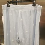 P.J. Salvage 💕💕 Star Print Jogger Pants Cozy Chic Pajama Pants Powder Blue XL NWT Photo 7