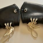 Nomad  Lace-Up Detail Rubber Rain Boots - KellyB, Black, Size 7, NWOT Photo 5