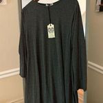 Sophia Mizra Long Sleeve T Shirt Dress NWT Size‎ Large Gray Photo 0