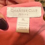 Charter Club  Petite L Retro 60's Pink Orange Mandala Boho Elbow Sleeve Top Photo 5