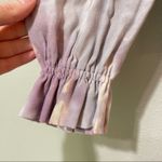 Lulus  Purple & Blue Tie Dye Puff Sleeve Blouse Womens M Boho Romantic Girly Photo 1