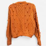 For Love & Lemons Florentina Button Down Cardigan in Ginger Small Orange Photo 2