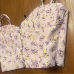 ZARA  Floral Printed Sweetheart Neck Linen Blend Crop Top Pink &‎ Purple Size XS Photo 15