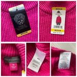 Vince Camuto Bobble Stitch Sweater Aurora Bright Pink Medium XL XXL Mock Neck Photo 6