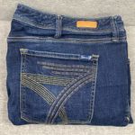 Seven7  Indigo Flare Jeans with Embroidered Pockets Photo 0