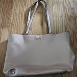 Michael Kors Bag Womens Size Medium Beige Tote Travel Double Handles Logo Photo 0