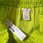 J.Crew NWT neon green skirt elastic waist pull on paper bag Fully Lined size 0 Photo 4
