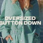 Daily Drills Green white Striped Poplin Set Photo 0