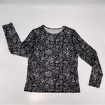 32 Degrees Heat 32 Degrees Top Women UPF 50+ Long Sleeve Sun Tee Black Palm Leaves Size Medium Photo 4