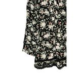 Anthropologie Maeve Celyn Floral Lace Trim Peasant Top Women Size 10 Black White Photo 5