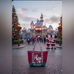 Disneyland Santa Mickey Minnie Mouse Christmas Red Canvas Tote Holiday Bag. Photo 2
