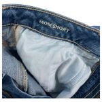 American Eagle  Shorts Womens 4 Blue Denim Mom Short High Rise Frayed Hem Stretch Photo 3