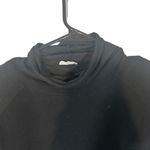 Free People  Black 3/4 Sleeve Cotton Blend Turtle Neck Blouse Women Sz M Photo 2