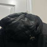 Nicole Benisti Black Brera Leather Trim Fur Accent Down Coat Size M $1,800 Size M Photo 14