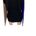 360 Cashmere Sweater Pullover Long Sleeve Colorblock Black Blue Tan Size Small Photo 7