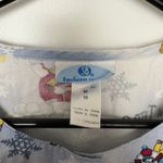 Women’s Snow Themed Cartoon Print Scrub Jacket Size: M Blue Size M Photo 3