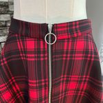 Hot Topic Plaid O-Ring Skater Skirt Lot of 2 SZ S Black & White, Red & Black Photo 6