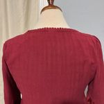 Knox Rose Women Burgundy Lace Front Bell Sleeve Boho Peasant Cottagecore Dress M Photo 6