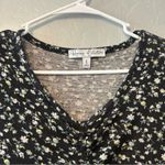 ⭐️Honey Collection bundle of 2 floral cinched front cropped tops size large Black Photo 9