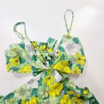 More to Come Sandy Flared Jumpsuit in Green Floral Medium Yellow Photo 4