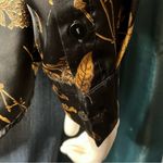 Elie Tahari Black Floral Button Up Shirt Size S Photo 1