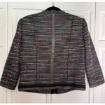 Rachel Roy genuine leather and boucle zip front blazer 6 Black Photo 6