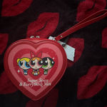 NWT GU Japan red powerpuff girls heart wristlet purse Photo 0