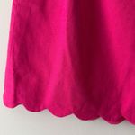 J.Crew Linen/Cotton Pink Bubble Mini Skirt scalloped hem stretchy elastic waist Photo 3