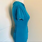 Bebe  Cinched Bodycon Asymmetric Sexy Blue Dress Photo 3