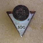 Vintage Silver Tone Hospital Volunteer Service 100 Hours Pin Photo 1