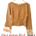 Gimmicks by BKE Gimmicks Brown Textured Sweater Large Photo 0
