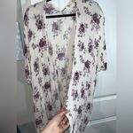 Altar'd State Altar’d State Lilac Floral Cape Short Sleeved Cardigan Oversized Size Small Photo 1