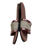 Havaianas Trancoso Slides Women’s Size 11-12 Beige Bronze Chevron Strap Photo 2