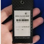 City Chic  Draped Faux Wrap Dress Ultra Blue XS 14 NEW Photo 6