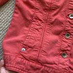 Chico's Chico’s Platinum Utility Jacket Button Down Size 0 Orange Salmon Cotton VEUC Photo 4