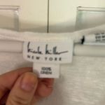 Nicole Miller 100% linen notch neck tshirt M Photo 2