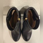 Salvatore Ferragamo  Florian Black Ankle Booties Gold Buckle Size 5 EUC Photo 3