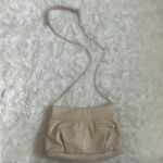 Chico's cream faux snake print cross body purse Photo 2