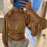 Gold Long Sleeve Top Size M Photo 2