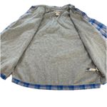 LL Bean Fleece Lined Flannel Blue Plaid Shirt Jacket Shacket Size XS PETITE Photo 5