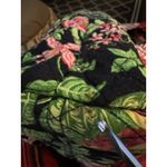 Vera Bradley  Tote Bag Botanica Black Green Pink Clean Condition Tortoise Button* Photo 3
