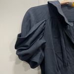 Fendi Navy Blue Puff Sleeve Collared V-Neck Dress Size 40 EU $1,250 Photo 3