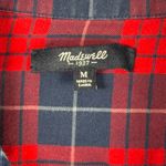 Madewell  Plaid Shirt Button Down Long Sleeve Red Blue‎ Womens Size M Lightweight Photo 2