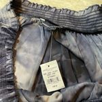 American Eagle  outfitters blue crushed velvet off shoulder top Photo 3