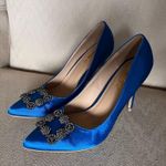 ALBA Satin Royal Blue Stiletto High Heel Women’s Shoes Sz 7 EUC Photo 2