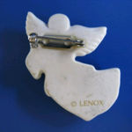 LENOX Porcelain Brooch of Angel Holding Harp Photo 1