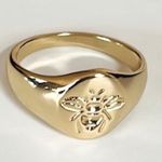 Madewell trendy bohemian gold chunky bee ring Photo 0
