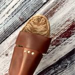 Thakoon Addition Leather Slingback Stud Detail Wood Clog Sandals Brown Size 7.5 Photo 4